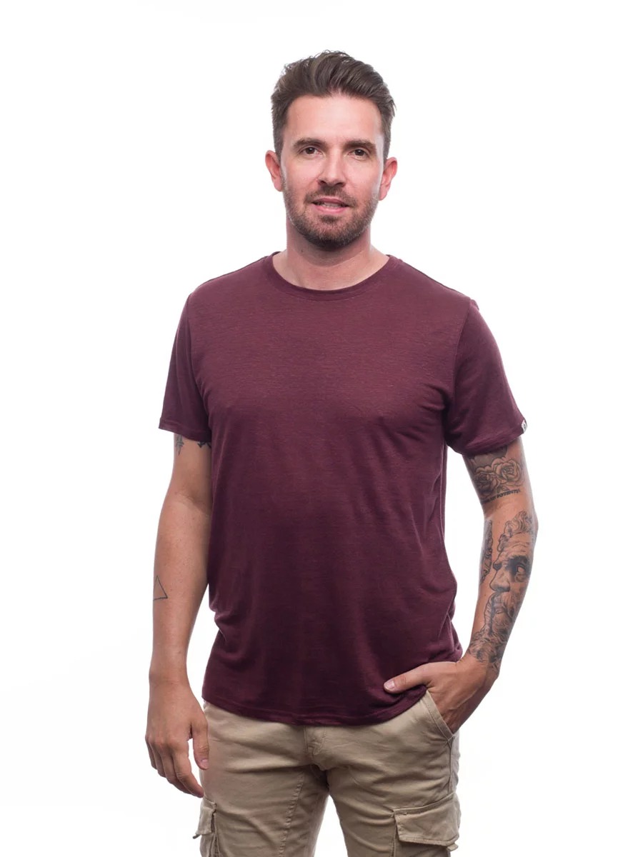 Tee shirt Homme Bordeaux - Made in France - Bio - Le t-shirt Propre