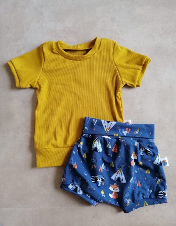 Tikiwi vêtement évolutif t-shirt enfant bébé jersey oeko-tex jaune moutarde